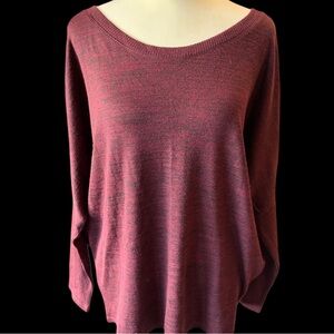 White House Black Market Plum Knit Tunic